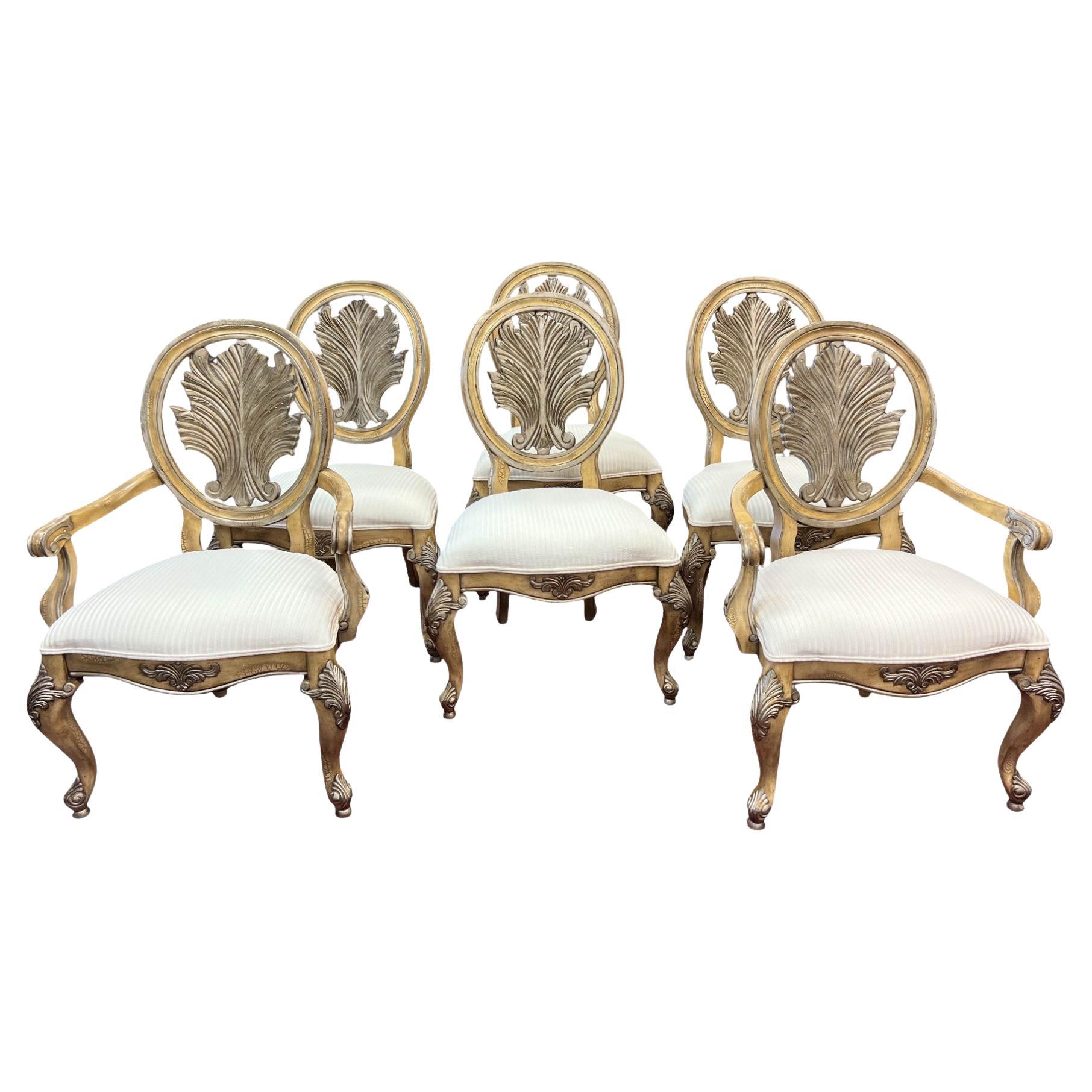 Set di sei sedie da pranzo "Chaise en Médaillon" in stile Luigi XVI in vendita