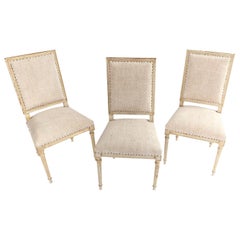 Set of Six Louis XVI Style Square Back Dining Chairs, CJ1801086