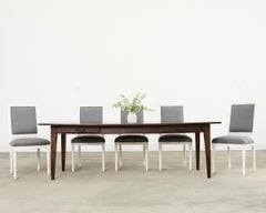 Set of Six Louis XVI Style Square Back Painted Dining Chairs