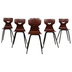 Set of Six Lovely Italian Bentwood Dining Chairs