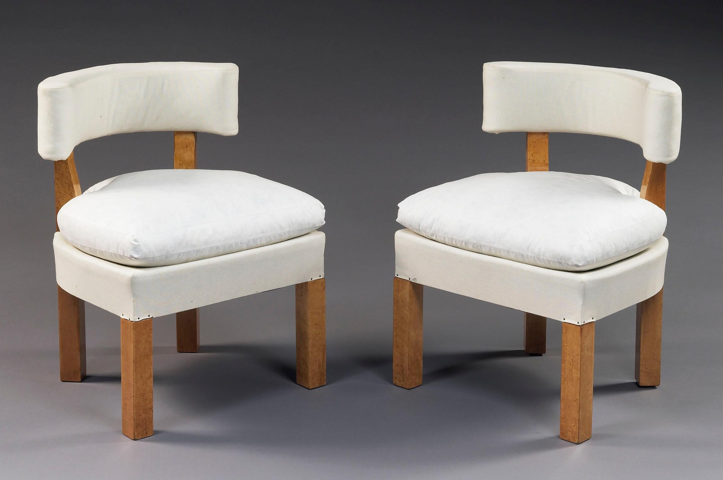 French Set of Six Low Chairs by André Lurcat, circa 1927