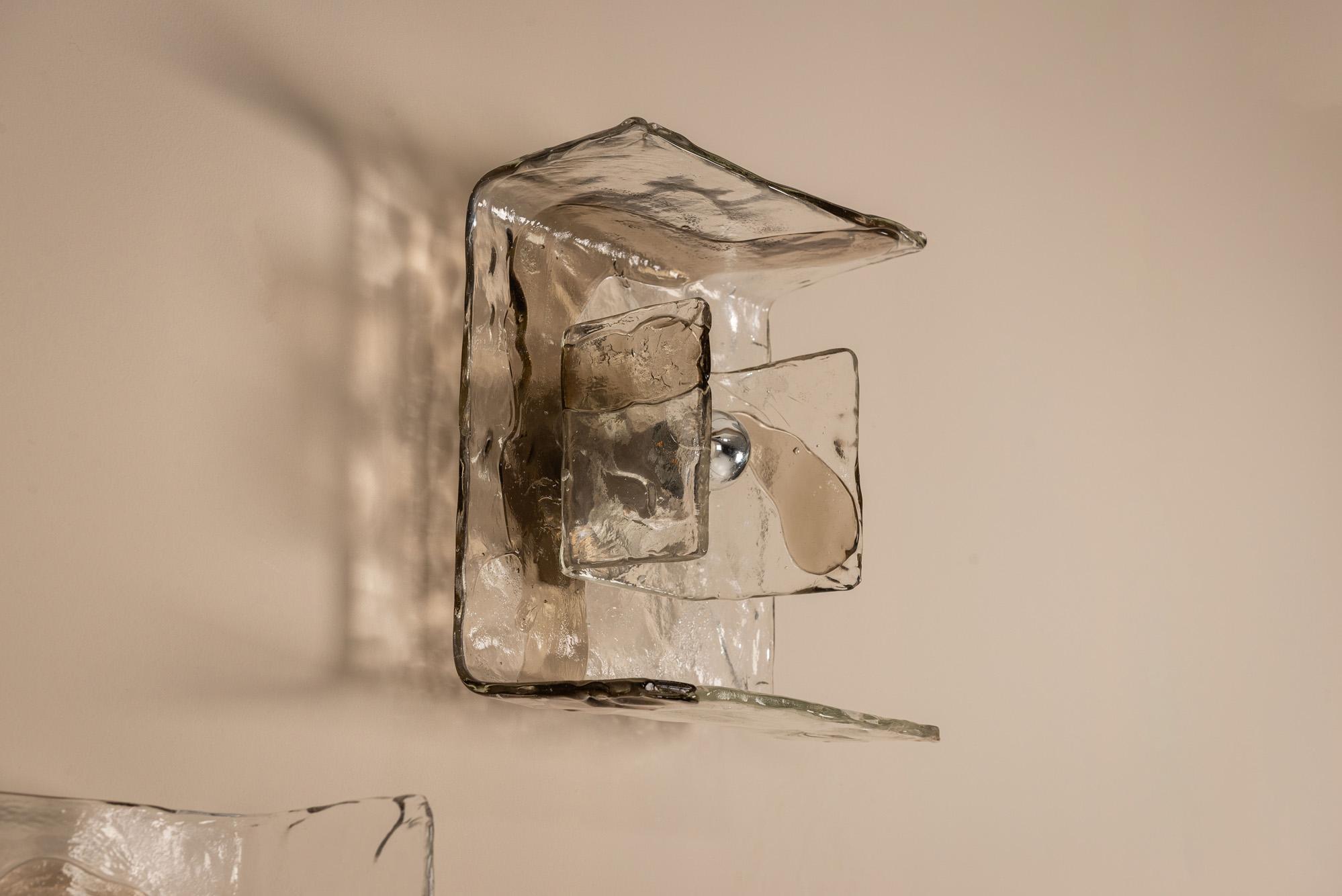 Juego de seis lámparas de pared LP257 de Carlo Nason para Mazzega, Italia Años 70 en venta 4