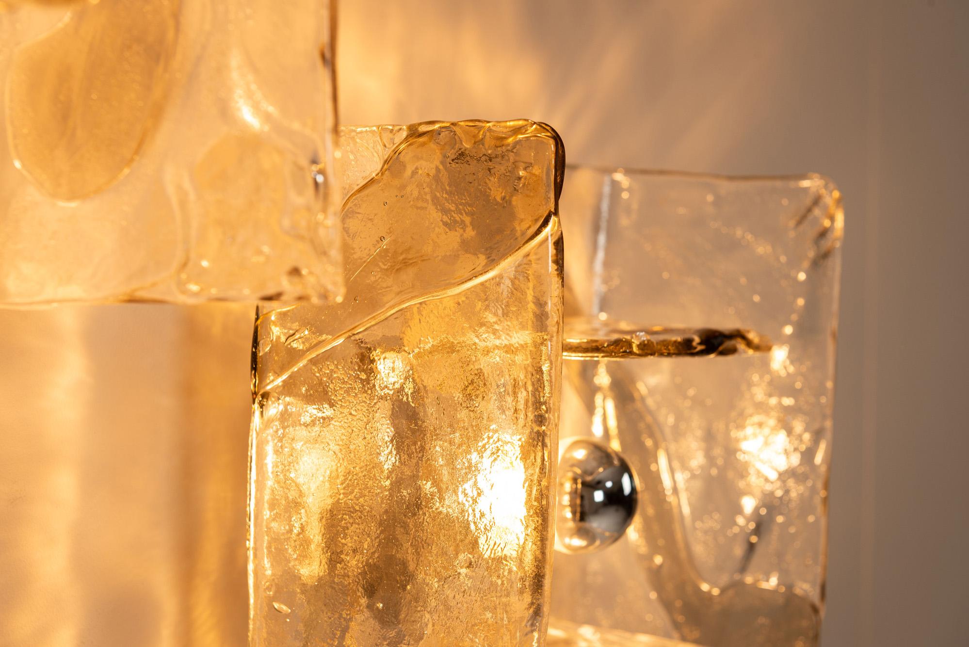 Juego de seis lámparas de pared LP257 de Carlo Nason para Mazzega, Italia Años 70 en venta 5