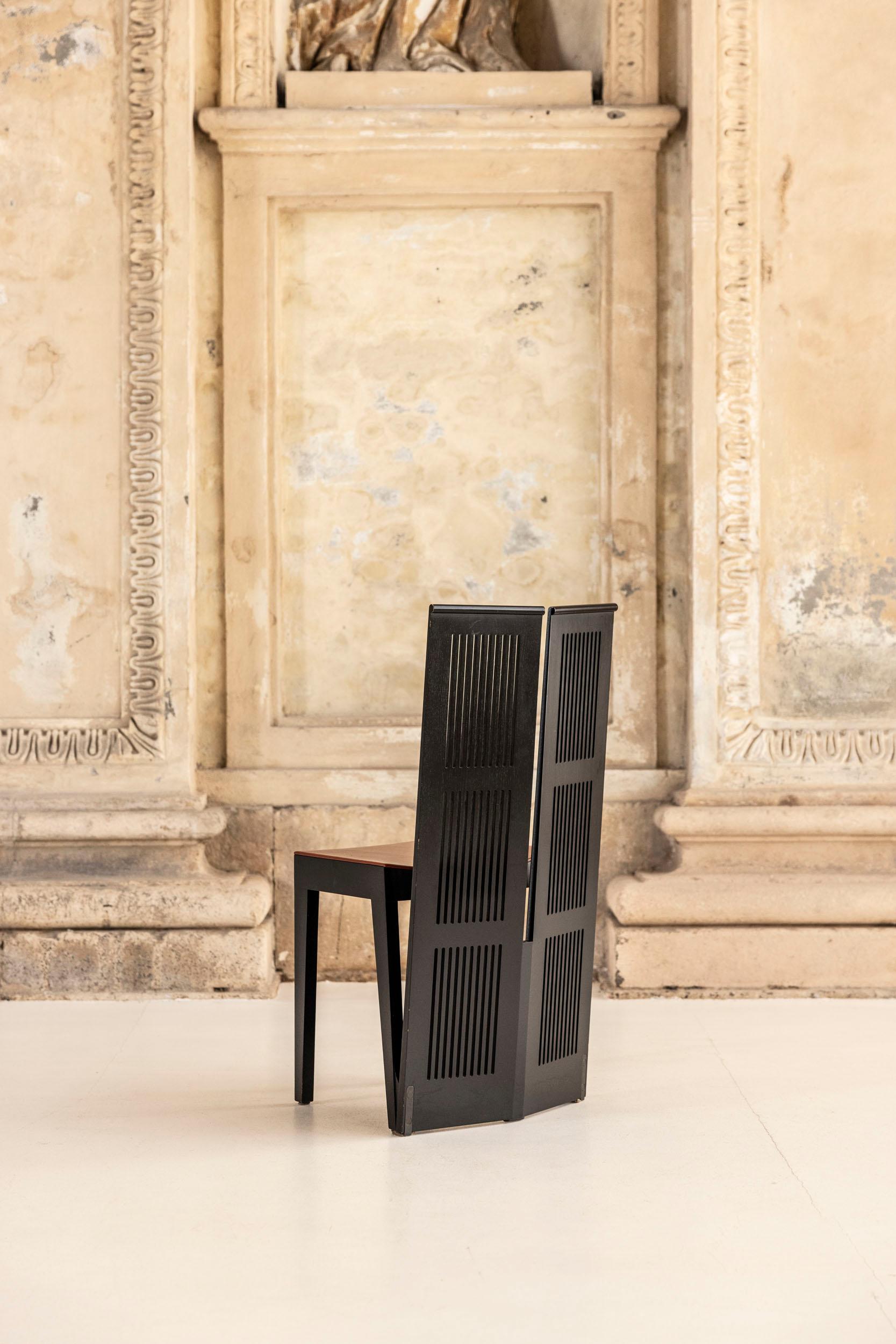 Set of six “Lubekka” chairs designed by Andrea Branzi for Cassina, Italy, 1991 For Sale 4