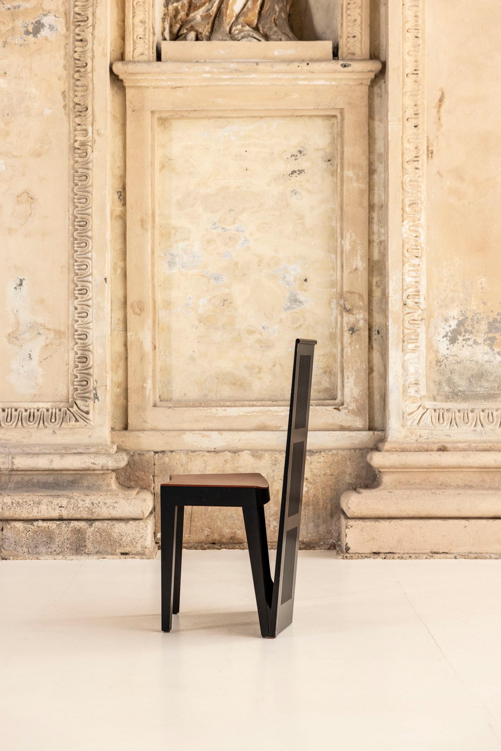 Set of six “Lubekka” chairs designed by Andrea Branzi for Cassina, Italy, 1991 For Sale 5