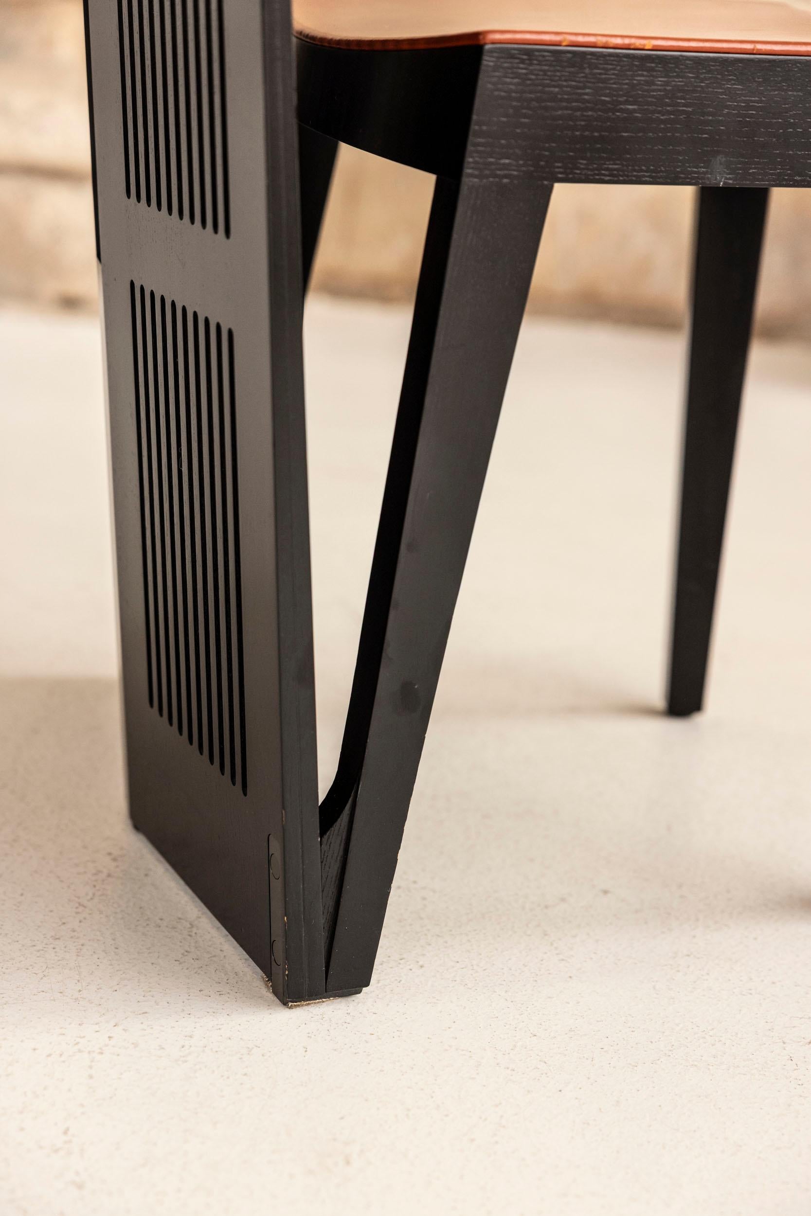 Set of six “Lubekka” chairs designed by Andrea Branzi for Cassina, Italy, 1991 For Sale 10