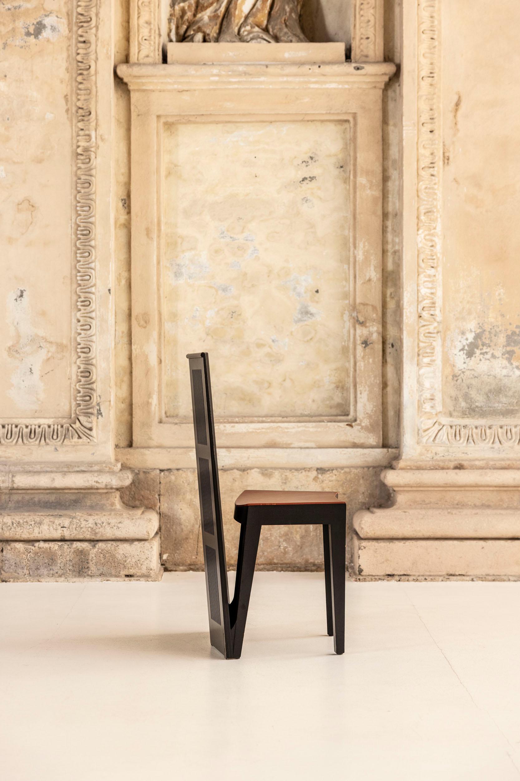 Set of six “Lubekka” chairs designed by Andrea Branzi for Cassina, Italy, 1991 For Sale 1