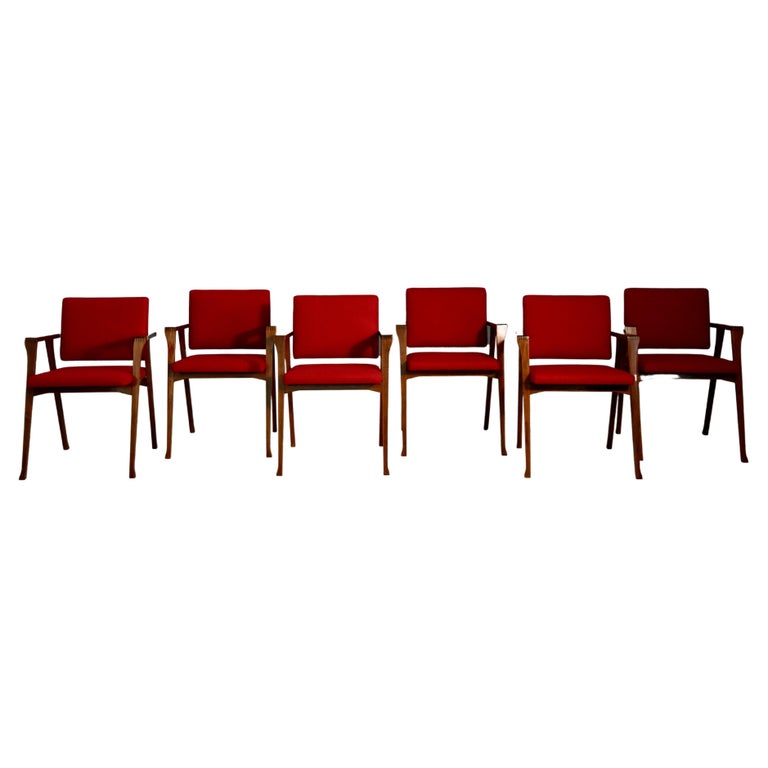 Set of Six "Luisa” Chairs by Franco Albini for Poggi For Sale