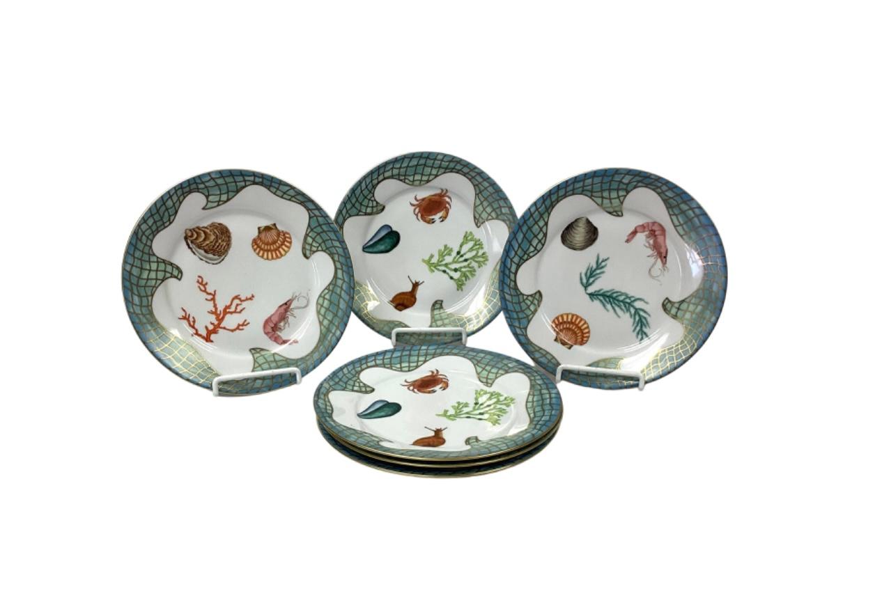 Set of Six Lynn Chase Saint Tropez Porcelain Plates 3