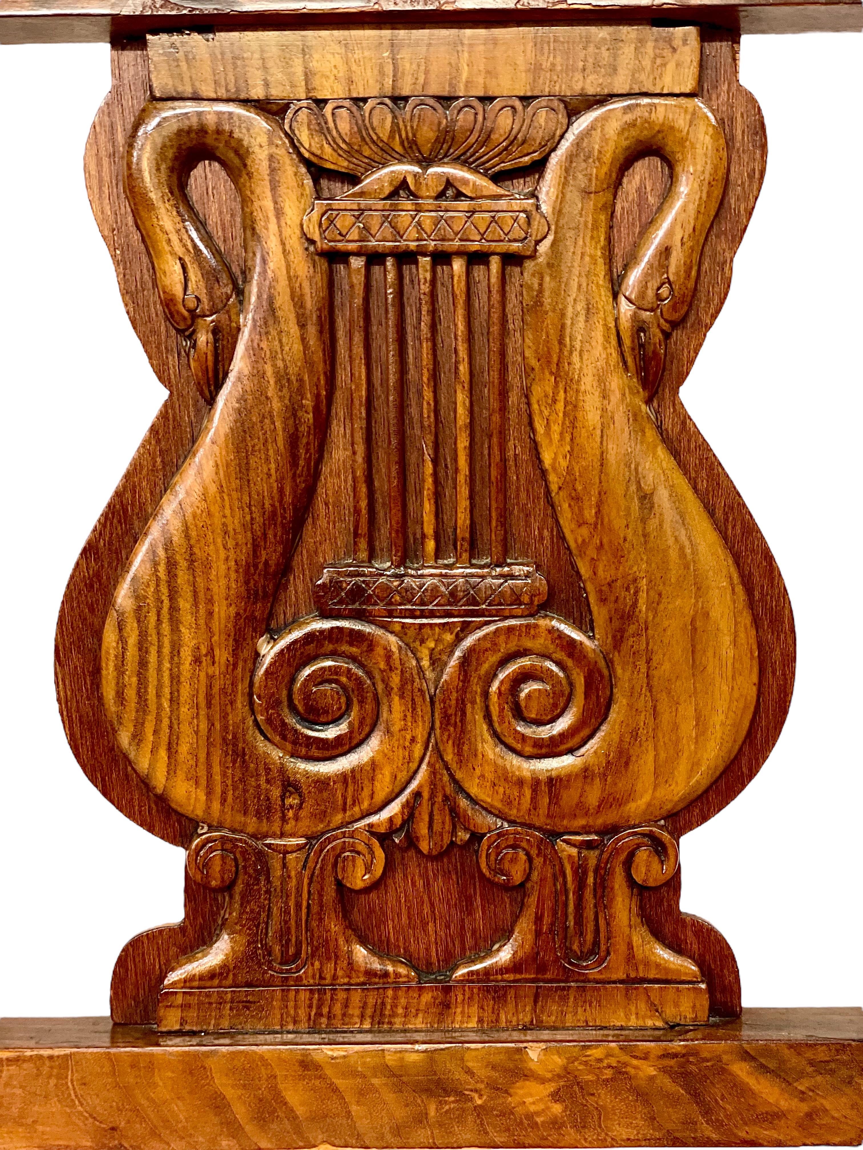Set of Six Lyre Backrest Dining Chairs, circa 1815 For Sale 3