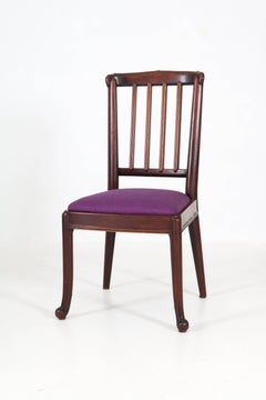 Set of Six Mahogany Art Deco Amsterdam School Chairs, 1920s