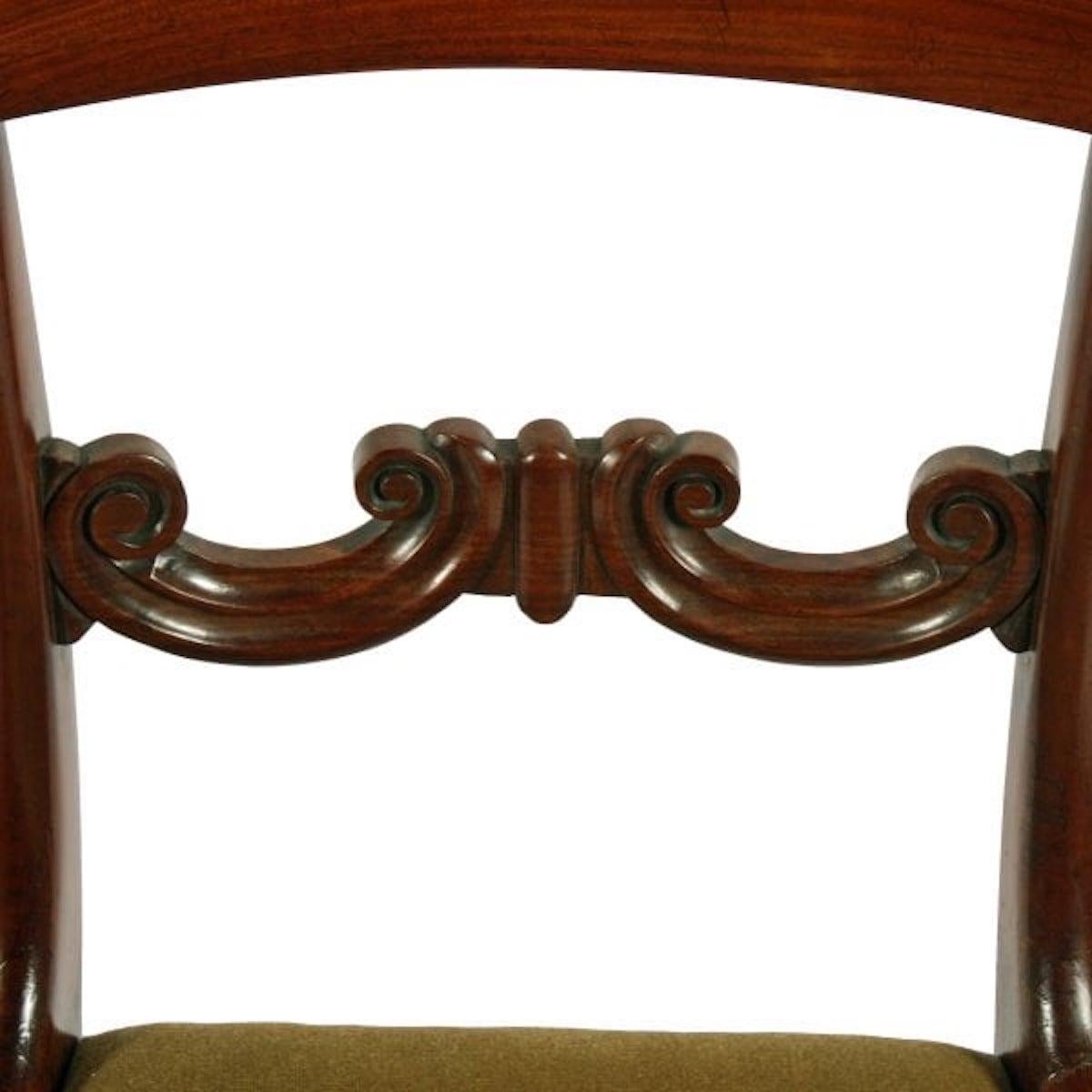 Set of Six Mahogany Chairs, 19th Century For Sale 3