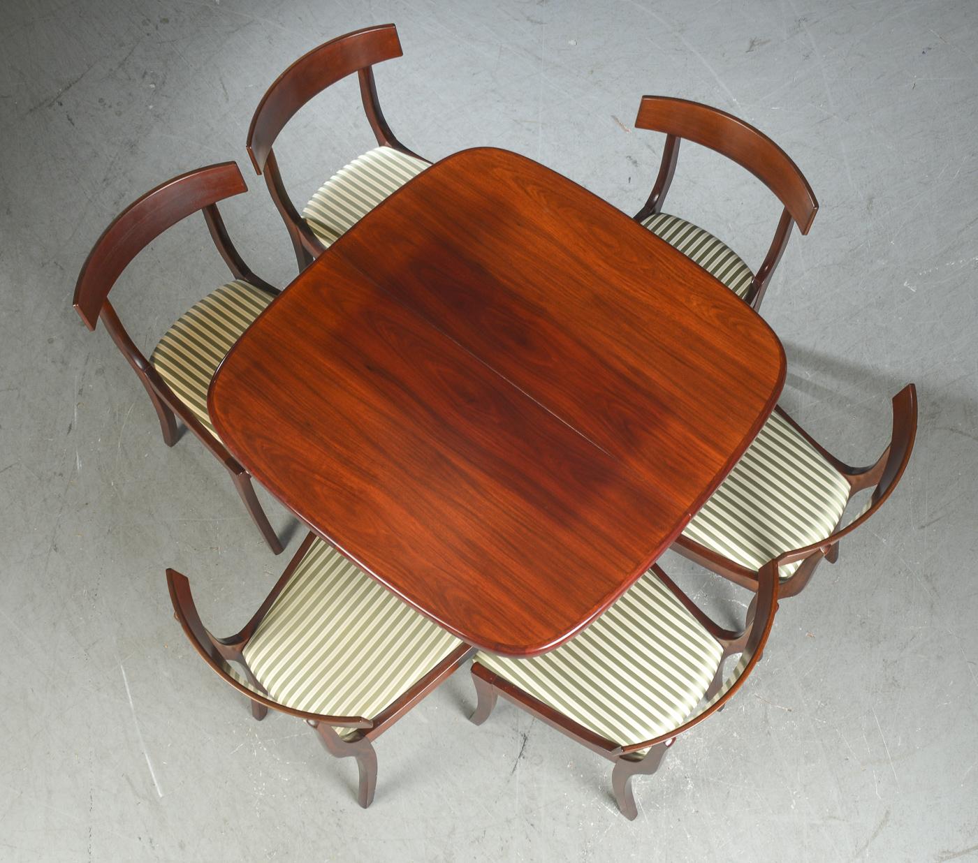 Danish Set of Six Mahogany Dining Chairs by Skovby