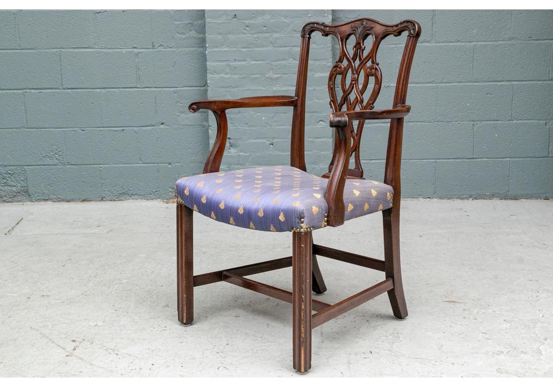 Sculpté Set Of Six Mahogany Georgian Style Dining Chairs for Restoration en vente