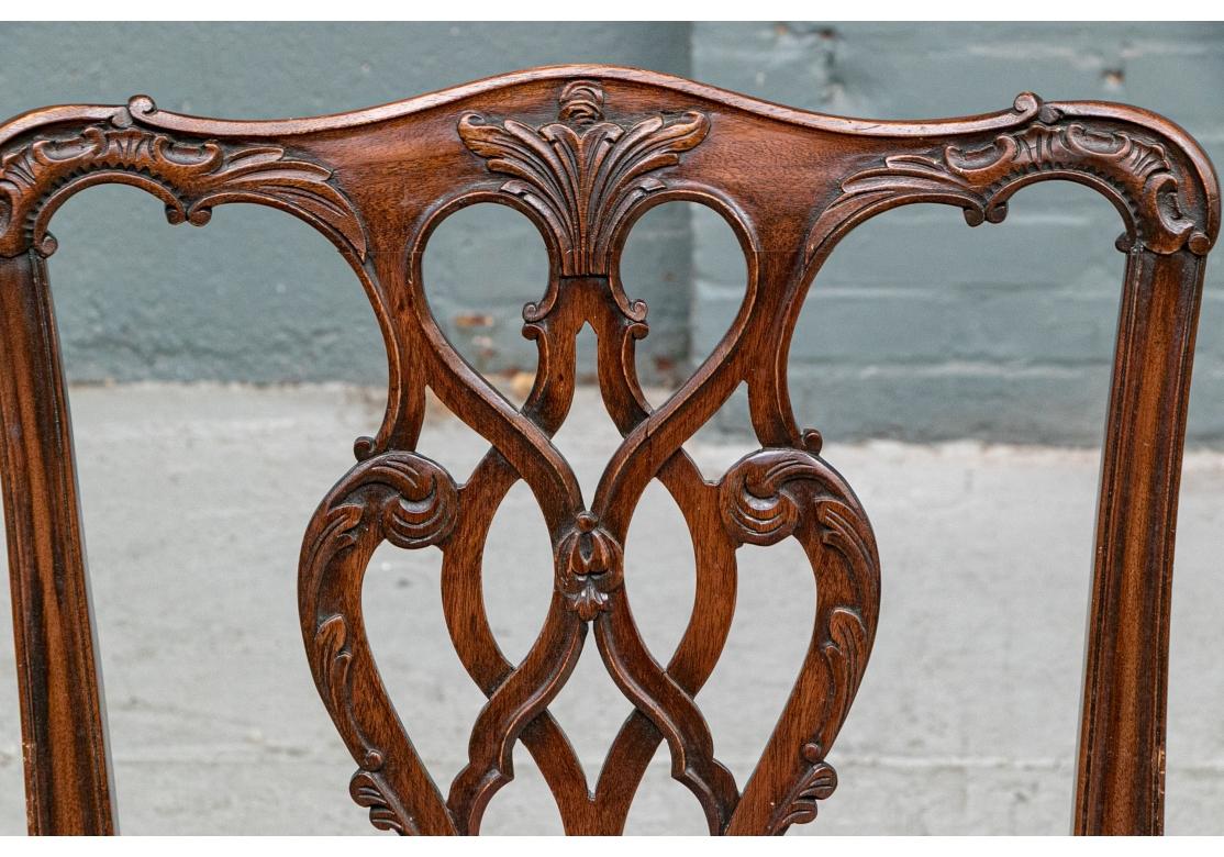 Set Of Six Mahogany Georgian Style Dining Chairs for Restoration Abîmé - En vente à Bridgeport, CT