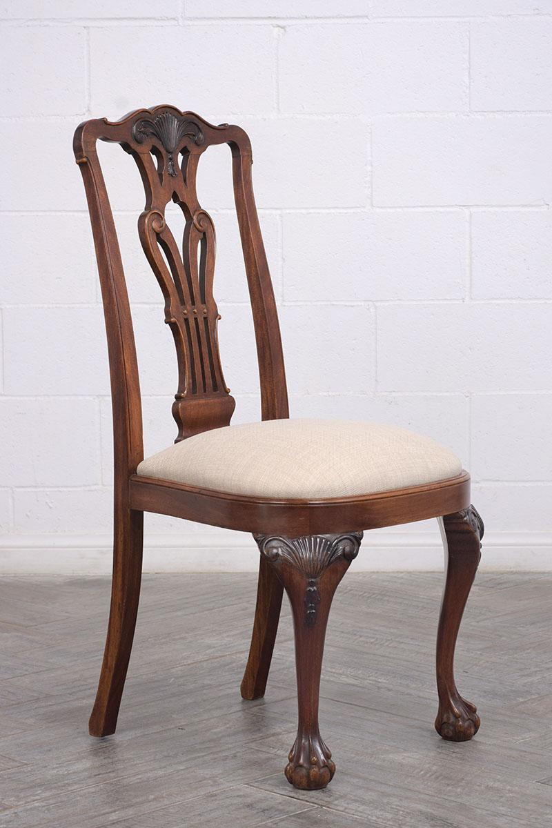 Carved Set of Mahogany Regency Dining Chairs