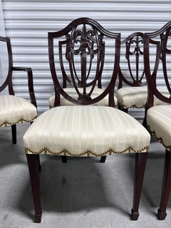 Set of Six Mahogany Shieldback Dining Chairs by Kindel, 20th Century