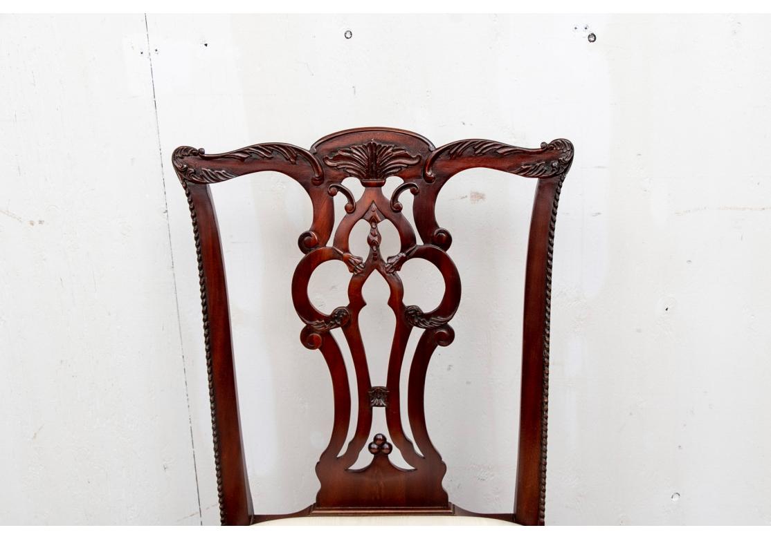 Set of Six Mailtand-Smith Mahogany Chippendale Style Dining Chairs 3