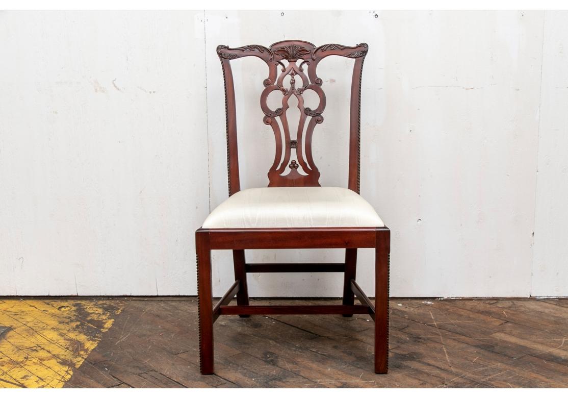 Set of Six Mailtand-Smith Mahogany Chippendale Style Dining Chairs 1