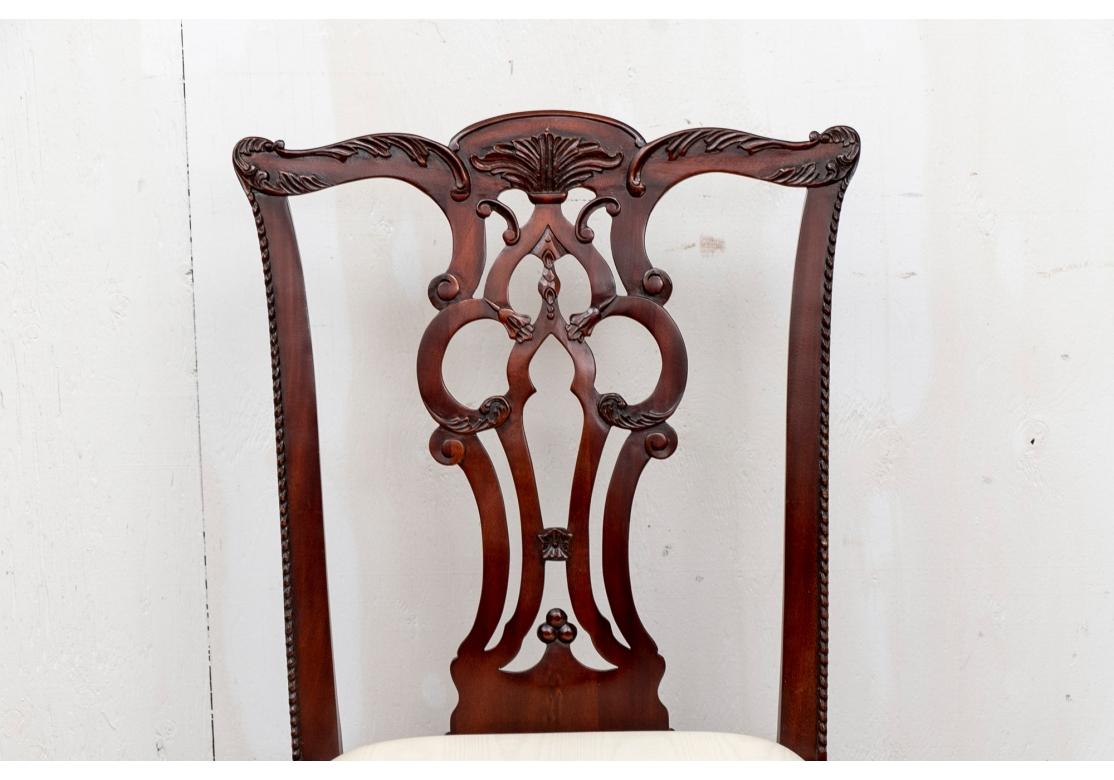 Set of Six Mailtand-Smith Mahogany Chippendale Style Dining Chairs 2