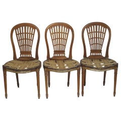 Set of Six Maison Jansen Balloon Back Dining Side Chairs, Early 20th Century