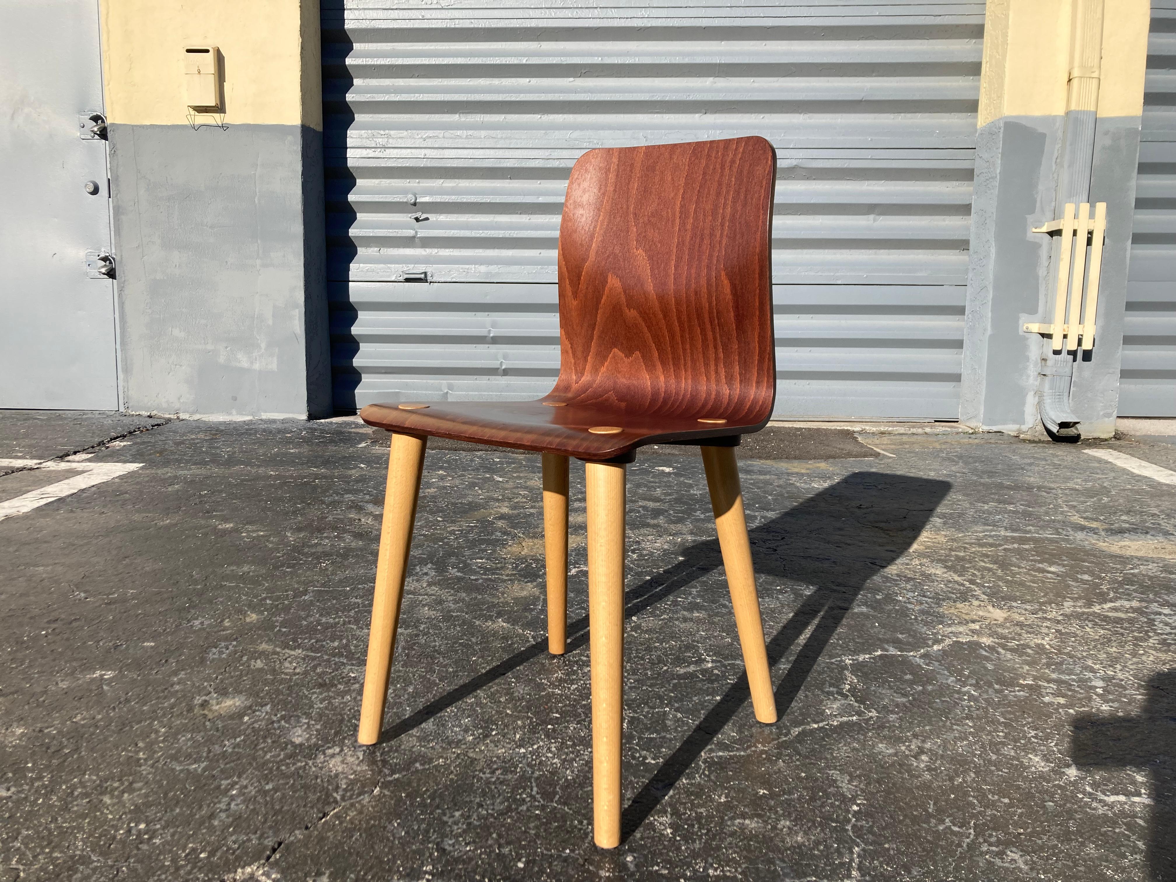 Set of Six Malmo Dining Chairs by Michal Riabic for Ton, Bentwood For Sale 5
