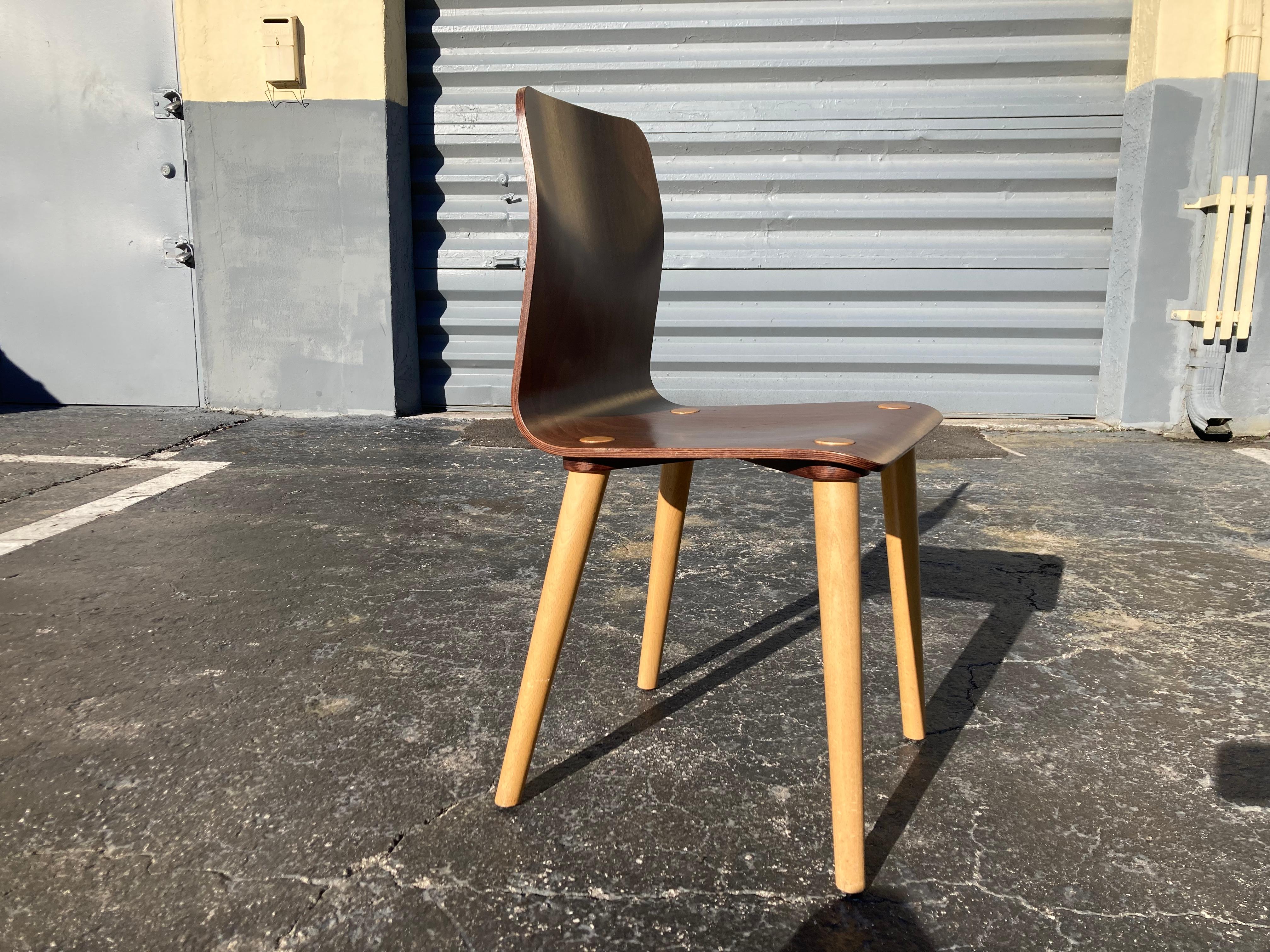 Set of Six Malmo Dining Chairs by Michal Riabic for Ton, Bentwood For Sale 9