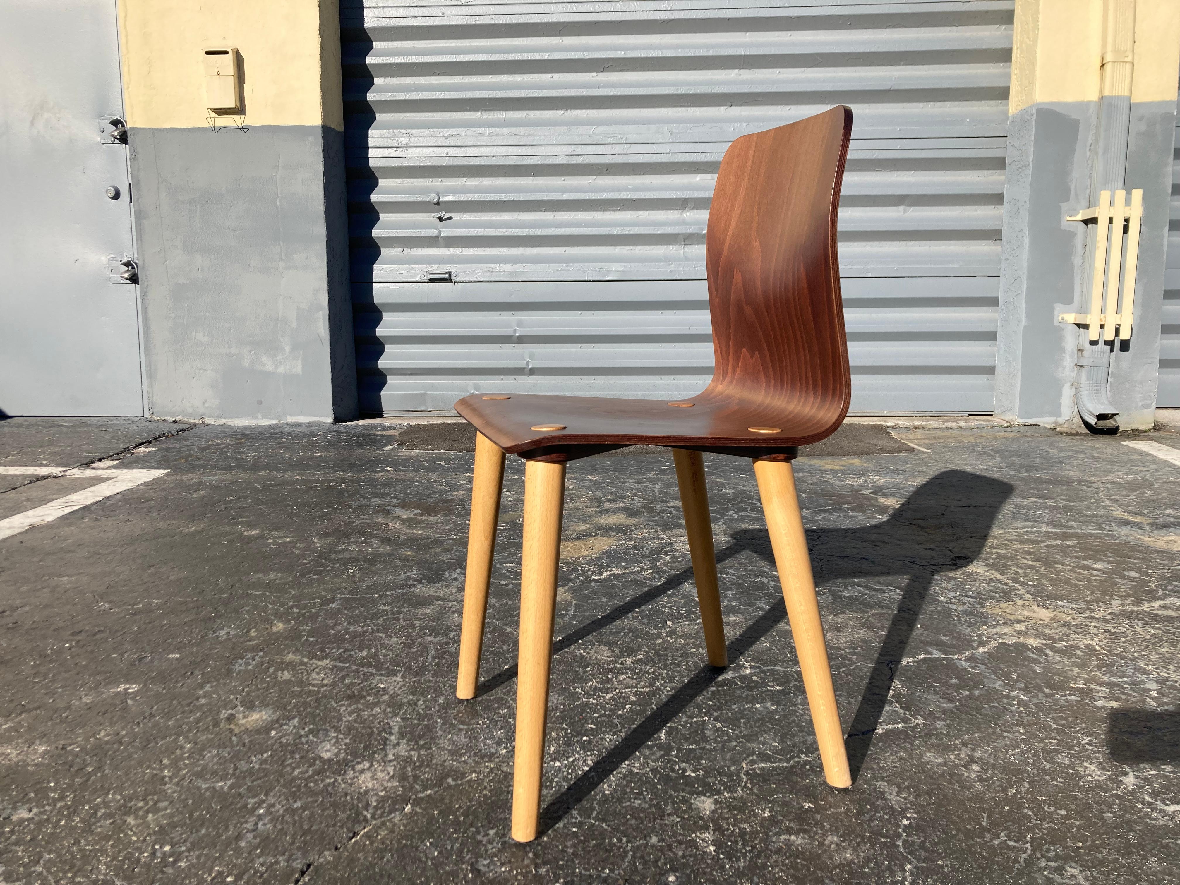 Set of Six Malmo Dining Chairs by Michal Riabic for Ton, Bentwood For Sale 10