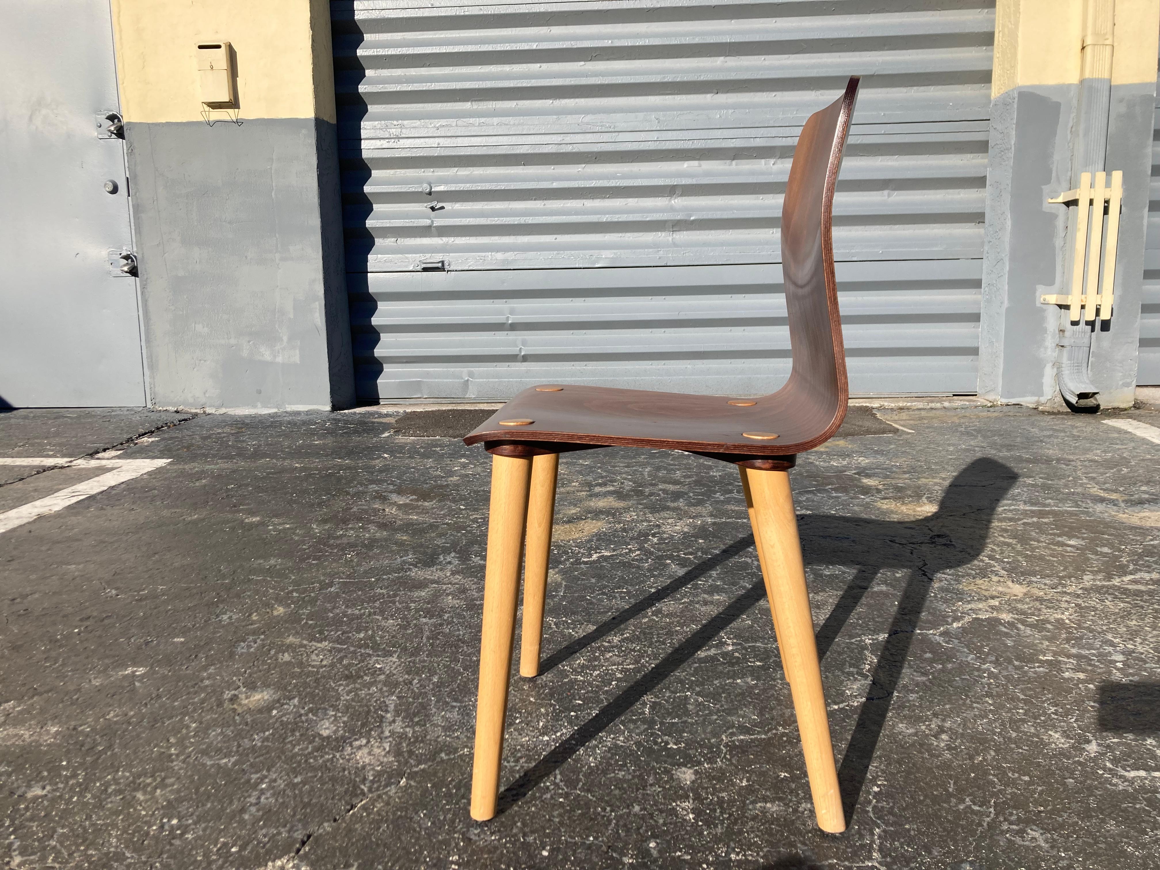 Set of Six Malmo Dining Chairs by Michal Riabic for Ton, Bentwood For Sale 11