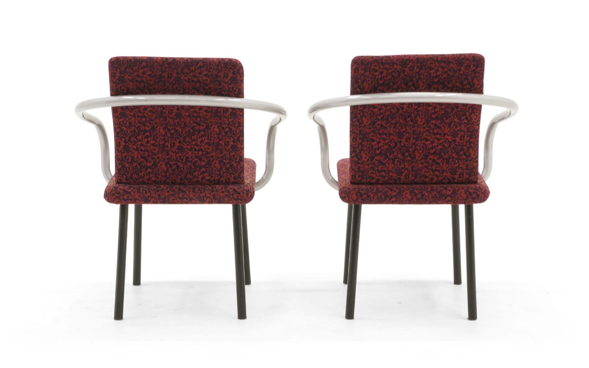 Set of Six Mandarin Dining Chairs by Ettore Sottsass for Knoll In Good Condition For Sale In Kansas City, MO