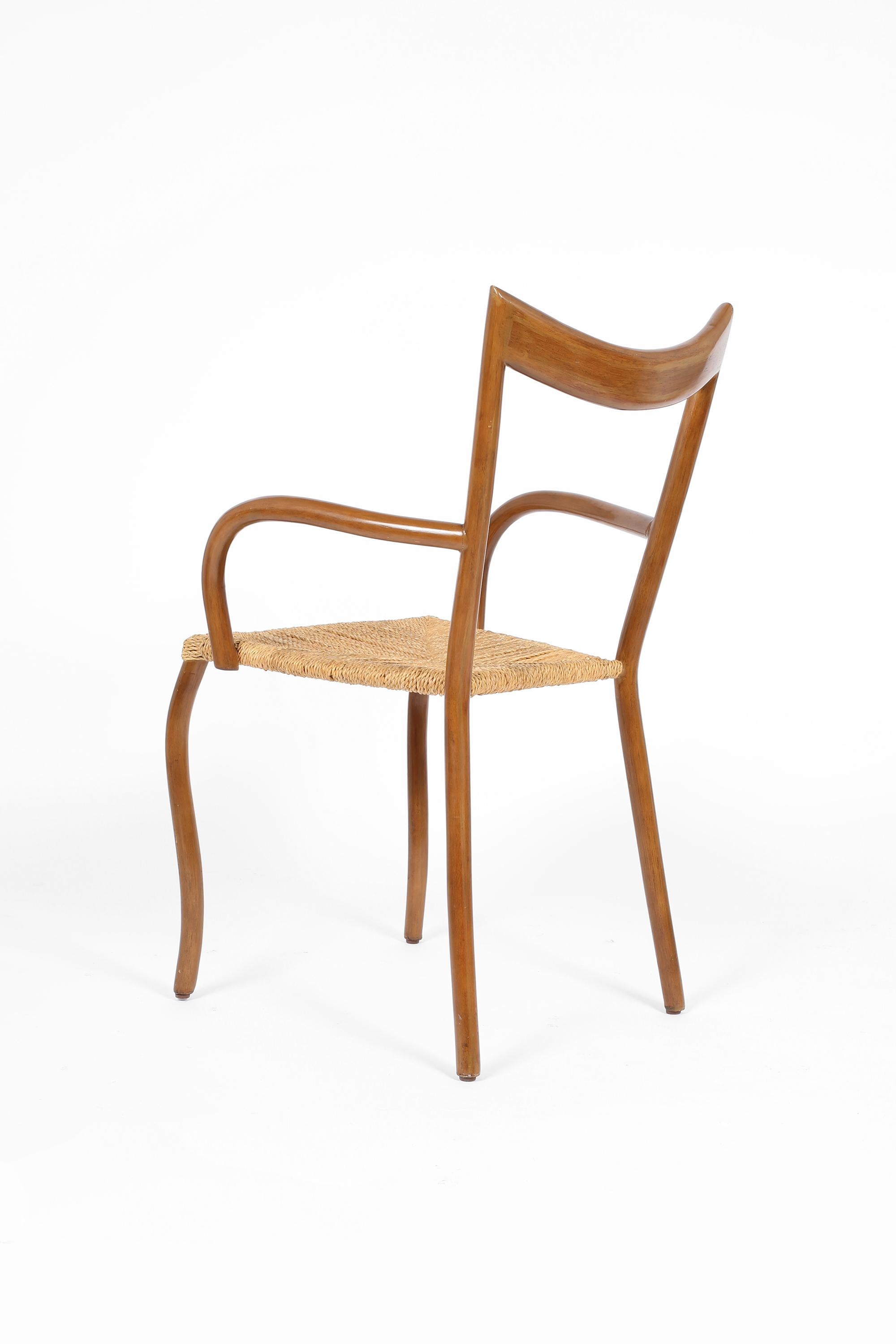 Woven Set of Six Manila Chairs by Val Padilla for Conran