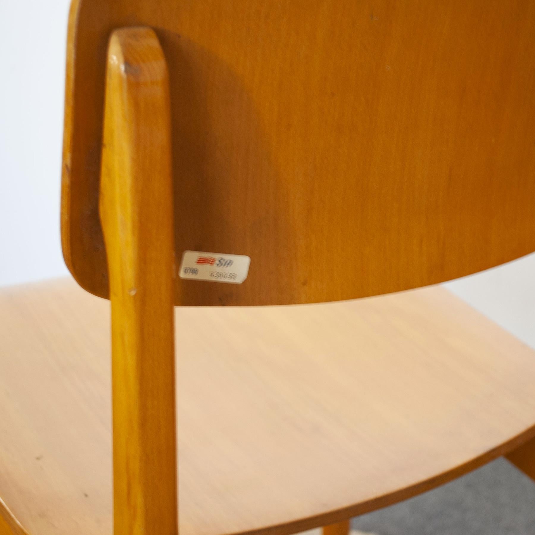 Érable Ensemble de six chaises en érable Anonima Castelli Bologne des années 1960 en vente