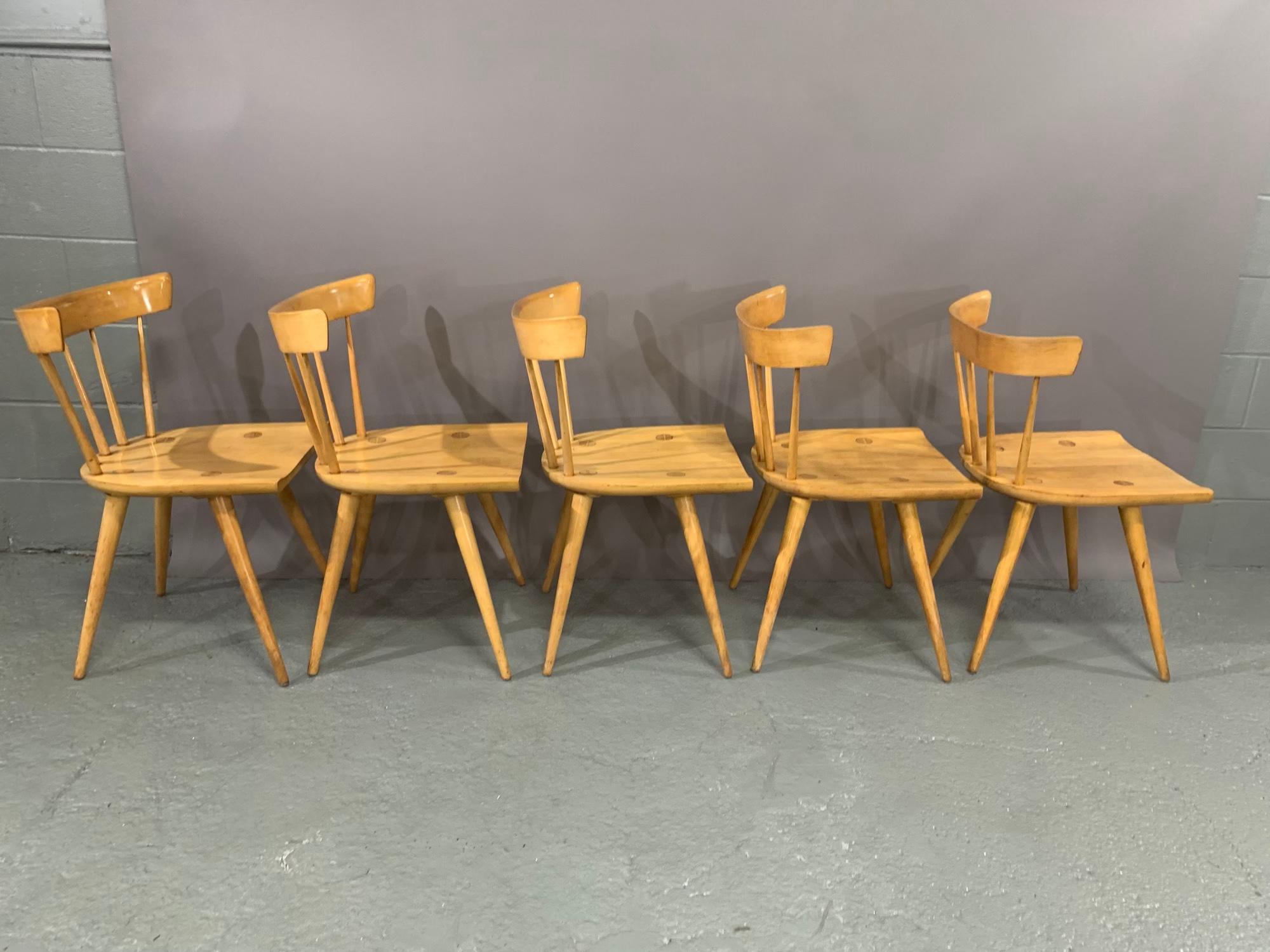 Mid-Century Modern Set of Six Maple Dining Chairs by Paul McCobb for Winchendon/Planner Group