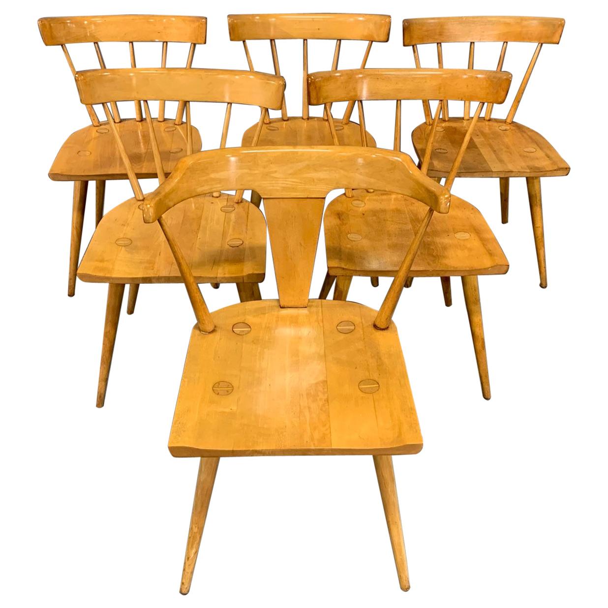 Set of Six Maple Dining Chairs by Paul McCobb for Winchendon/Planner Group