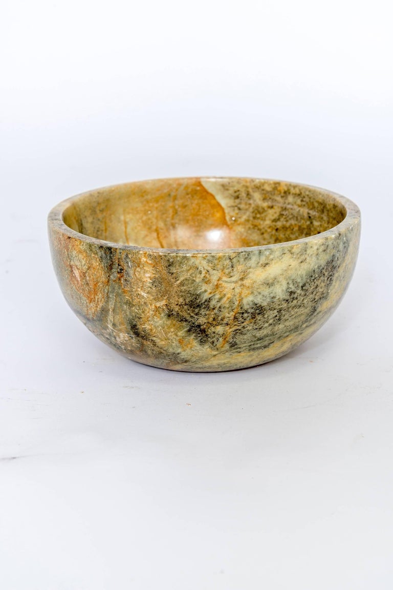 Set of Six Marble Vases in Varying Sizes and Shapes, Selling as a Set