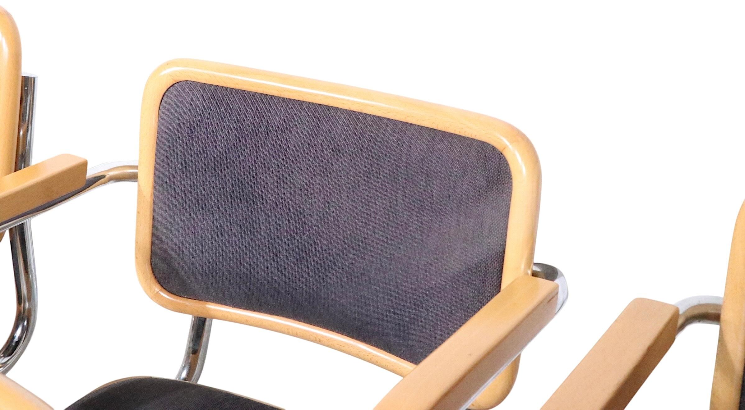 Set of Six Marcel Breuer Cesca Chairs Made in Italy c 1970's en vente 13