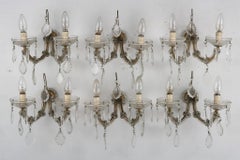 Set of six Maria Teresa sconces. Italy 1940s