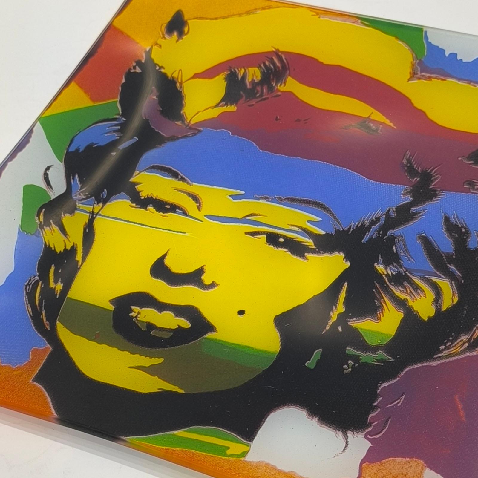 Postmoderno Set di sei piatti di Marilyn Monroe Glass in vendita