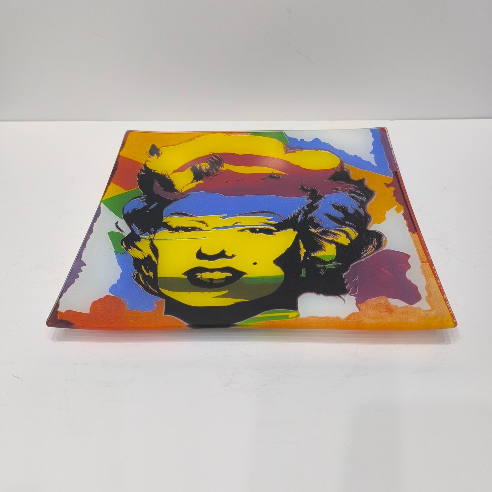 Set di sei piatti di Marilyn Monroe Glass in vendita 1