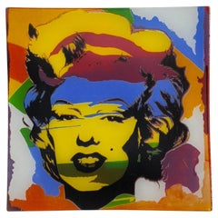 Set von sechs Marilyn Monroe-Glastellern