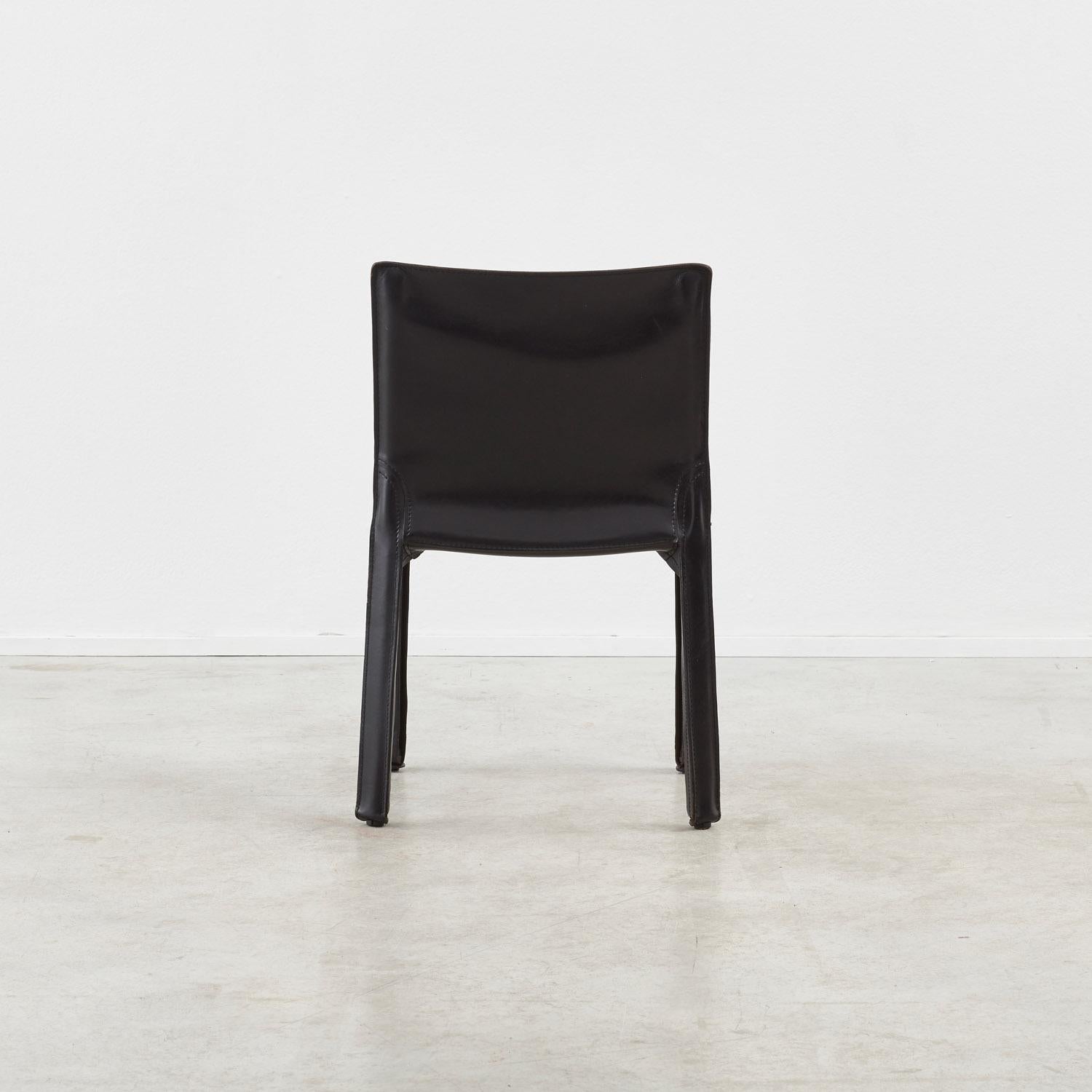 Set of six Mario Bellini Cab 412 chairs Cassina, Italy, 1977 1