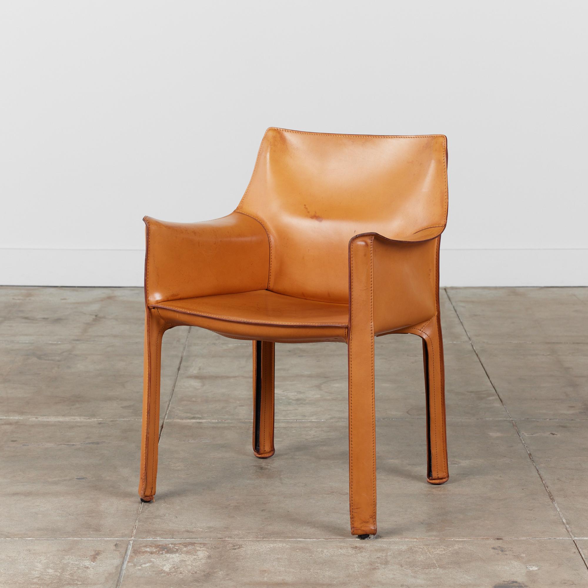 Set of Six Mario Bellini Cab Chairs for Cassina 5
