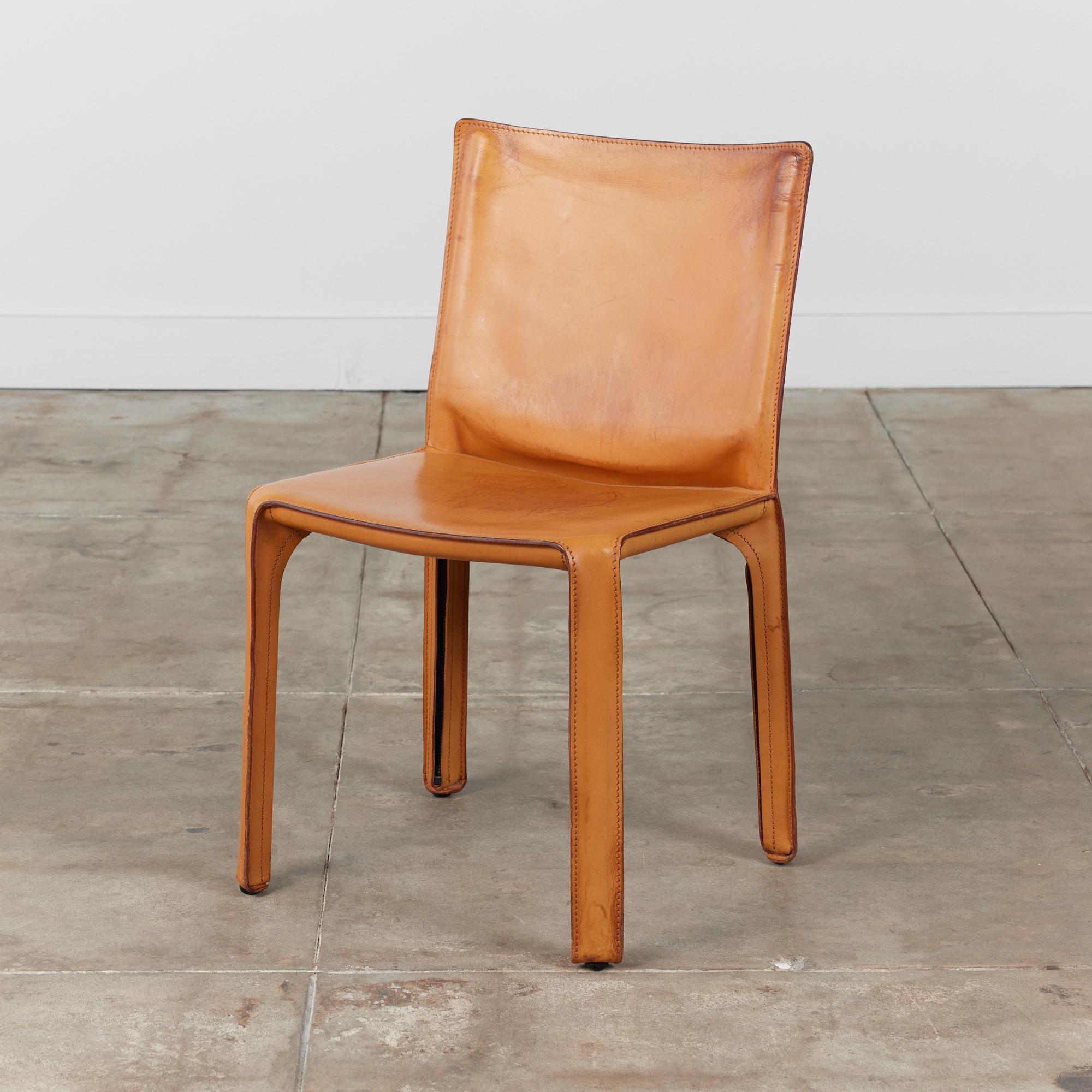 Set of Six Mario Bellini Cab Chairs for Cassina 7