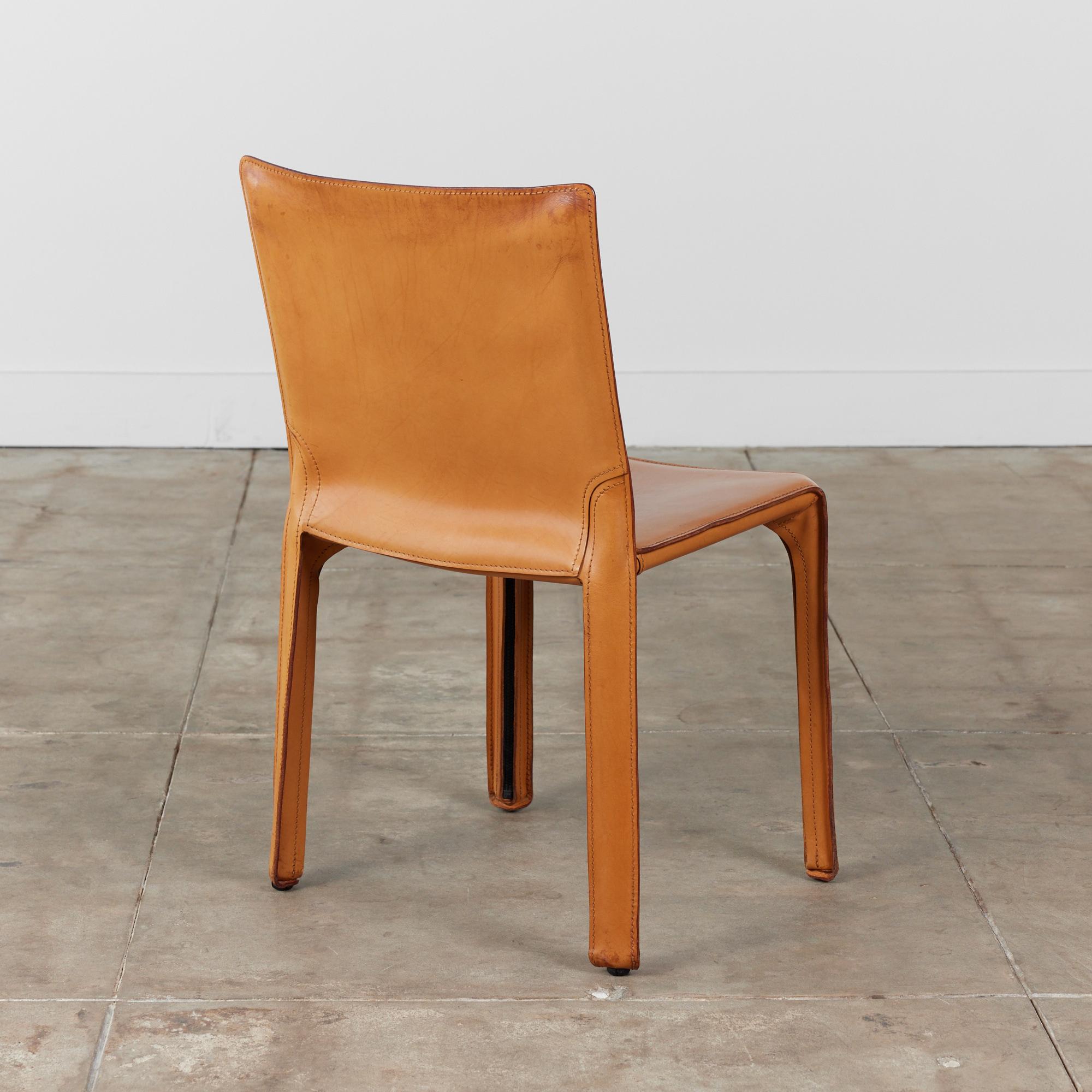 Set of Six Mario Bellini Cab Chairs for Cassina 8
