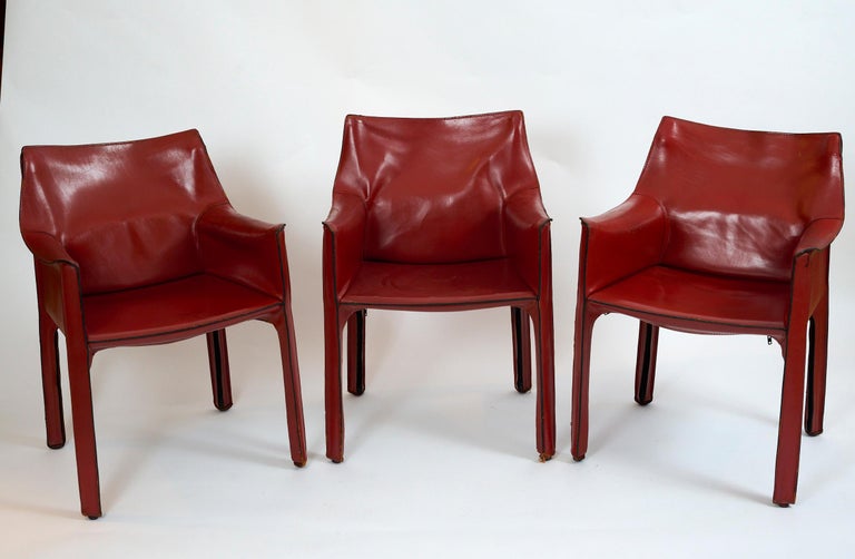 Set of Four Vintage Mario Bellini, Cab Chairs for Cassina For Sale at  1stDibs | mario belini