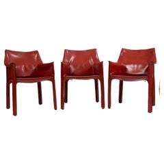 Set of Four Vintage Mario Bellini, Cab Chairs for Cassina