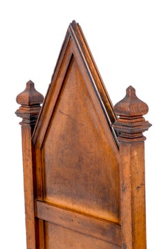 Set of Six Masonic Throne Armchairs in Oak, circa 1880