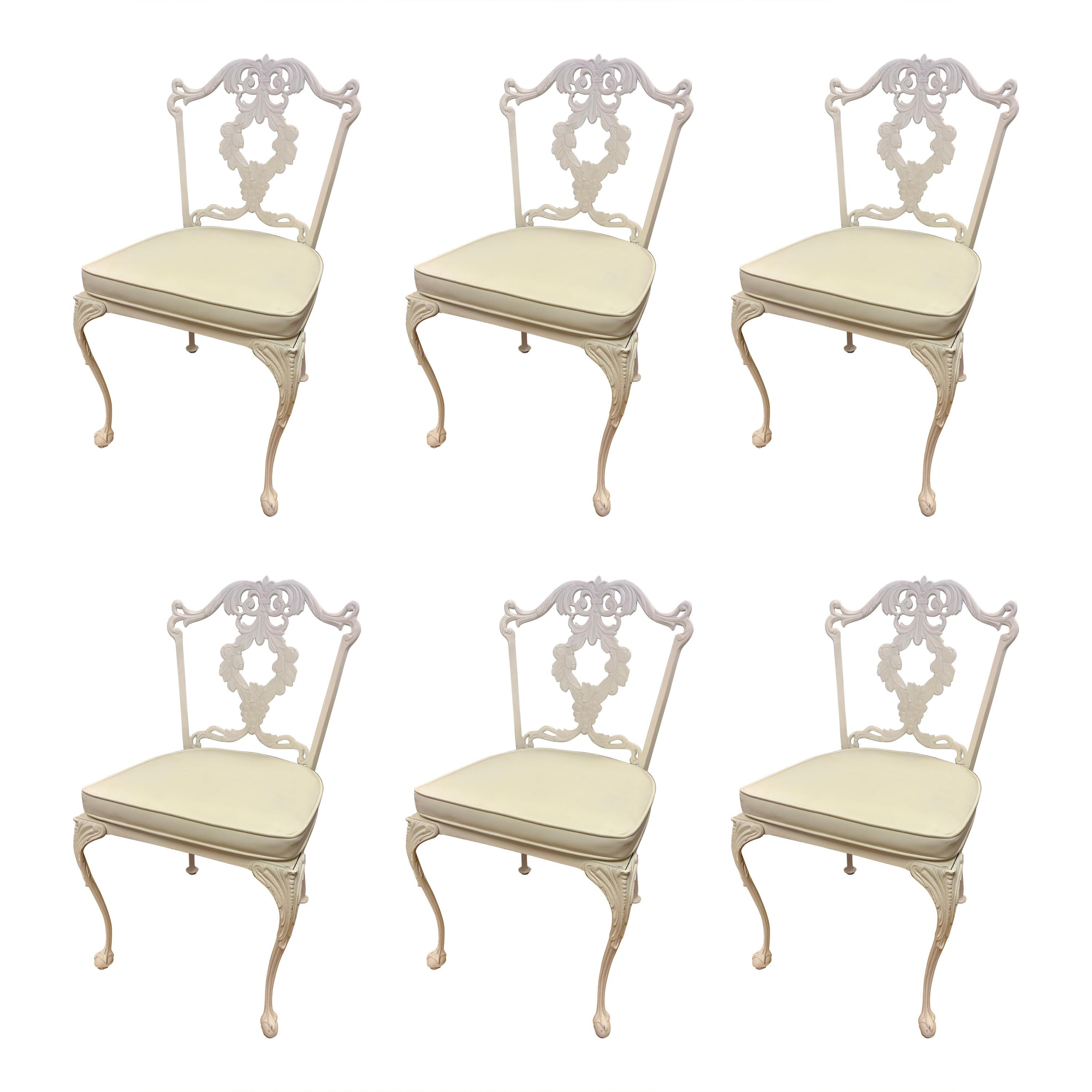 Set of Six Matching Signed Molla Italy Cabriole Leg Dining Chairs