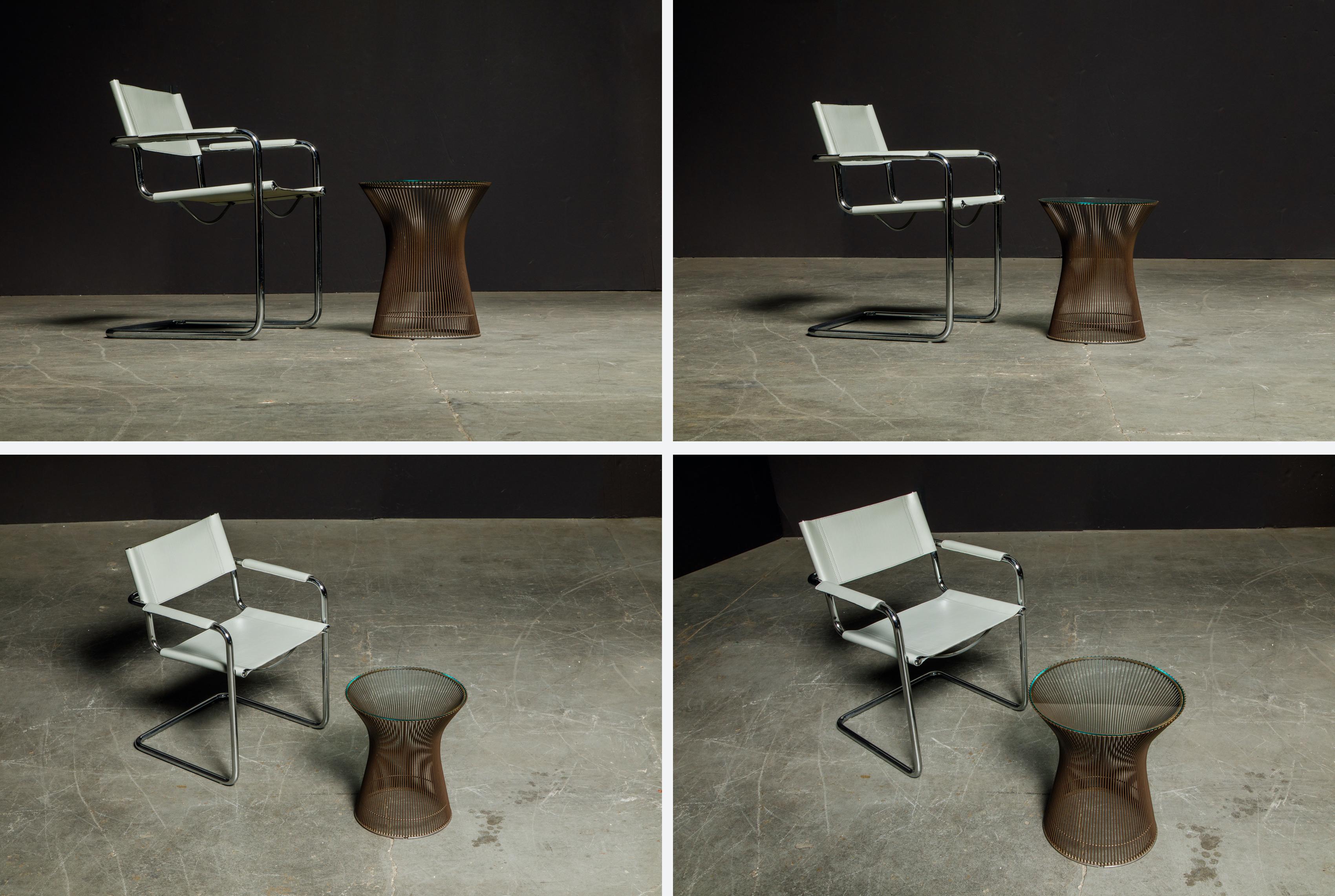 Set of Six Matteo Grassi 'MG Visitor' Leather Armchairs, c. 1980, Signed 8