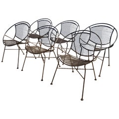 Set of Six Maurizio Tempestini for Salterini Patio Chairs